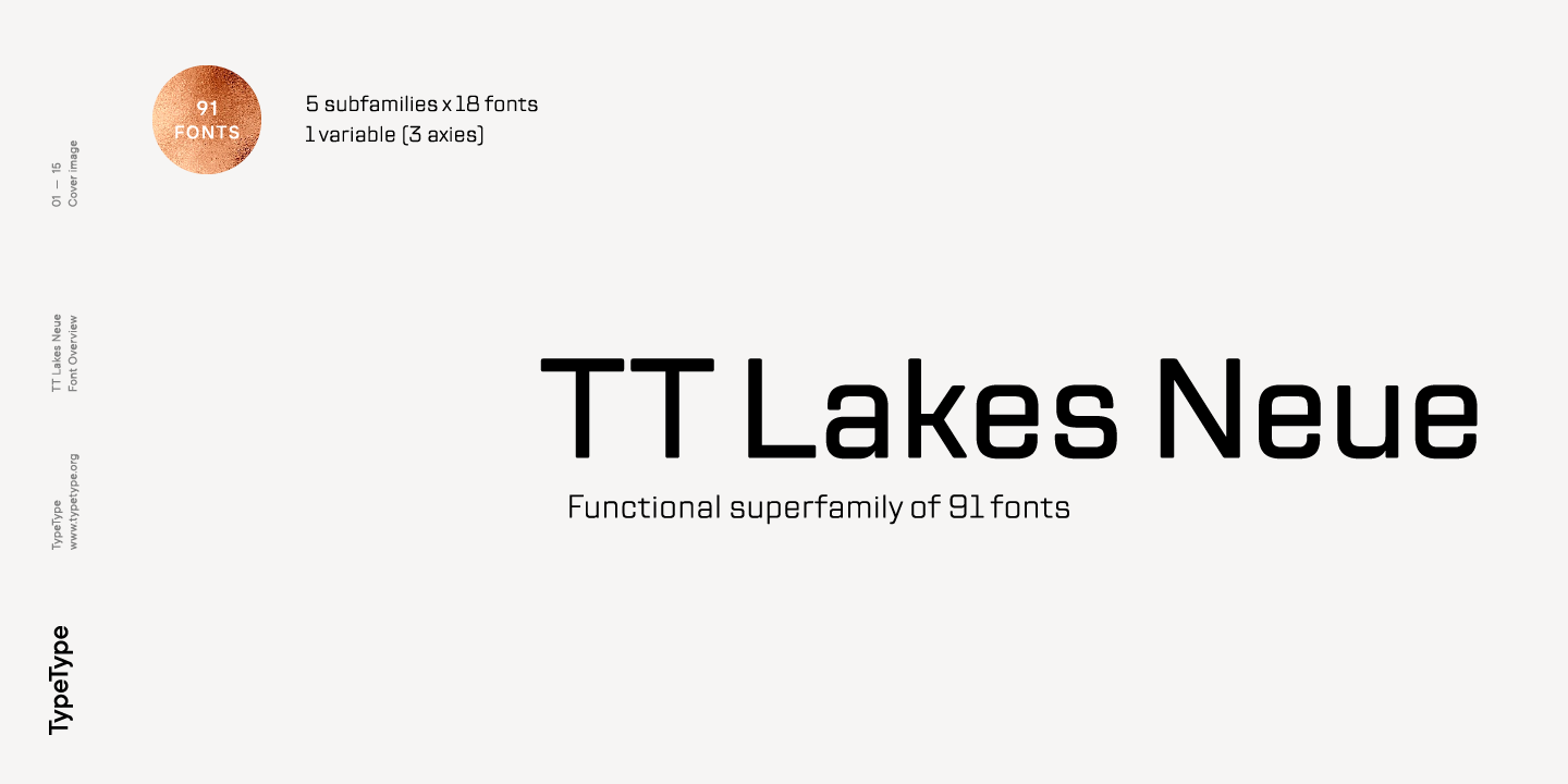 Шрифт TT Lakes Neue Expanded